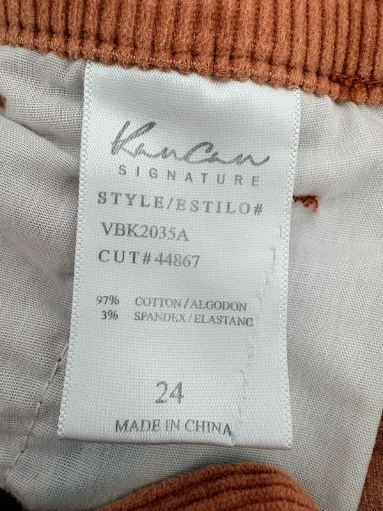 KanCan Retail $90 90s Cropped Wide Leg Corduroy Cargo Pants Sz 24 Sherry - Picture 7 of 14